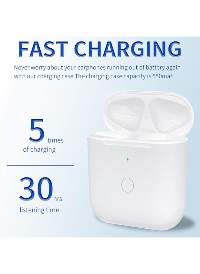 علبة شحن لاسلكية لسماعات AirPods - علبة شحن بديلة متوافقة مع AirPods 1 و2 مع زر مزامنة وإقران بلوتوث، علبة شحن AirPods من الجيل الأول والثاني، بدون سماعات AirPods - Image 5